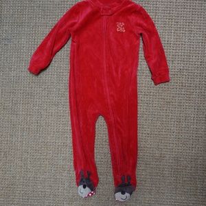 Unisex 18mos 1-piece Red Emma & Jack PJs